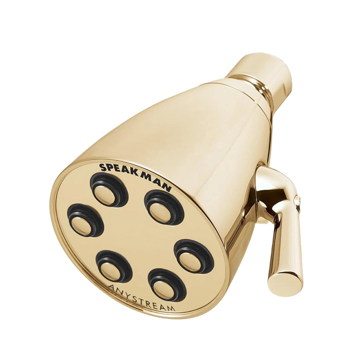 Speakman S-2252-PB Signature Brass Icon Anystream High Pressure Adjustable Shower Head, Polished Brass, 2.5 GPM