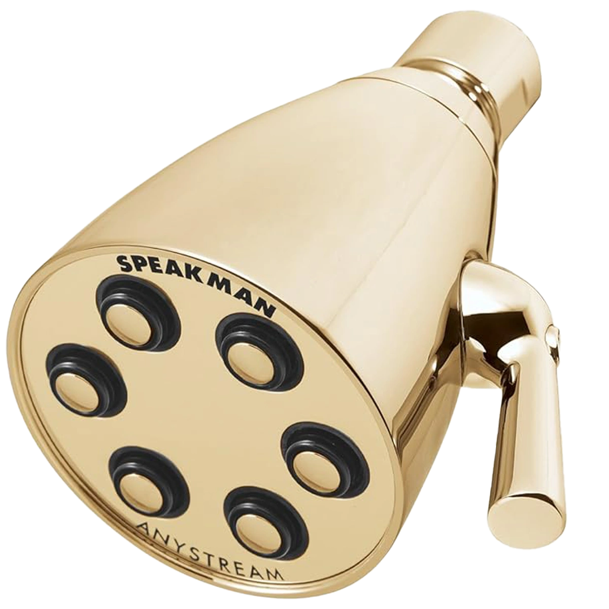 Speakman S-2252-PB Signature Brass Icon Anystream High Pressure Adjustable Shower Head, Polished Brass, 2.5 GPM